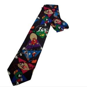 Looney Tunes Mania Men's Tie Vintage Bugs Bunny Daffy Duck Sylvester Tweetie